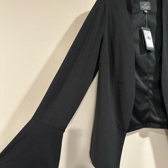 Adrianna Papell Women's Knit Open Jacket Suit Blazer Bell Sleeve Black XS NWT - Picture 5 of 13